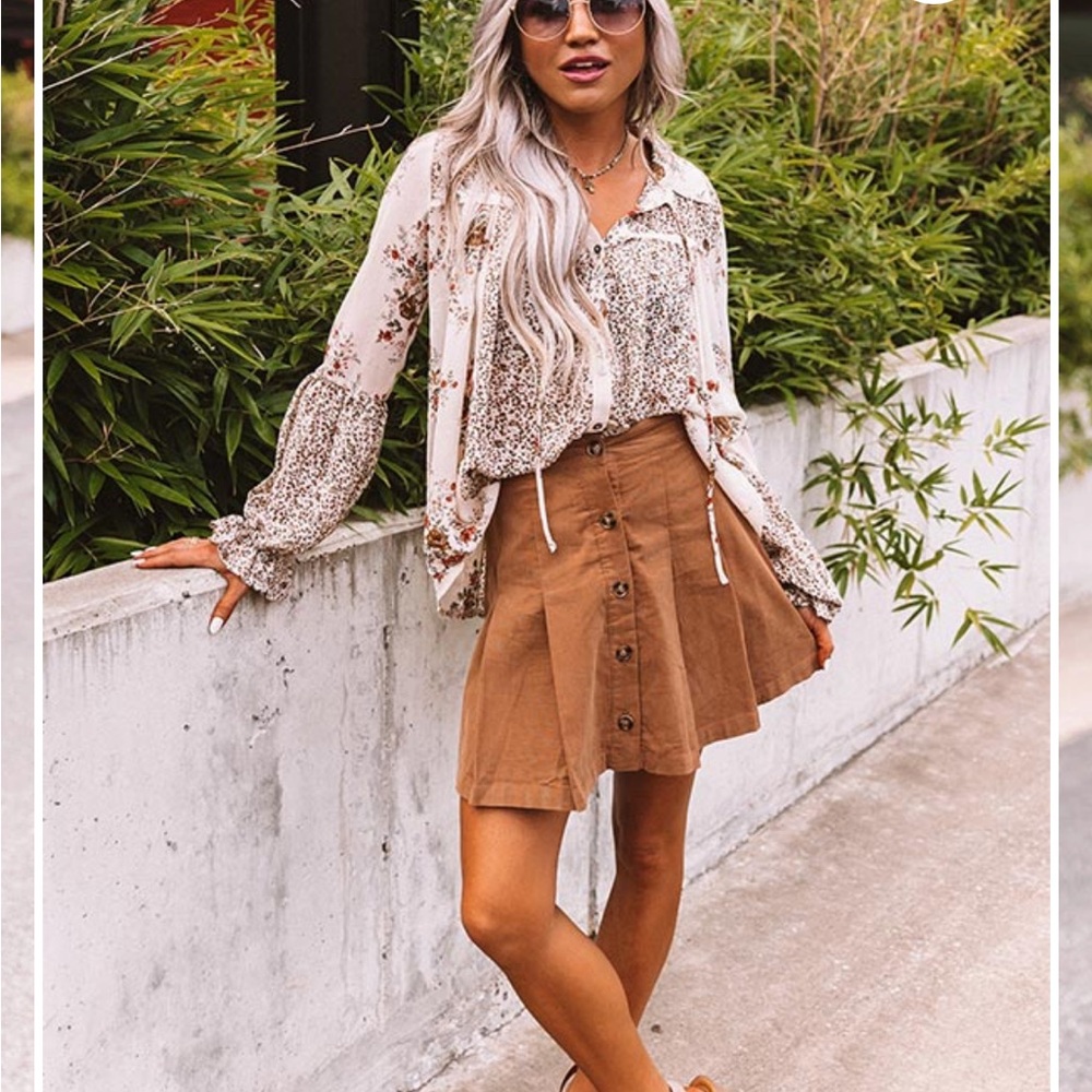 Patchwork balloon sleeve boho top - image 3